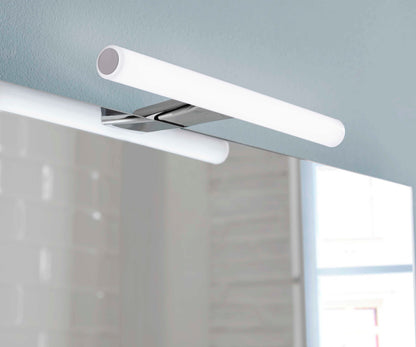 Lampada a Led da 30 cm con telaio di fissaggio modello Kos di Gedy - Cromato by CeramicStore | Lo specialista del tuo bagno