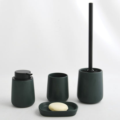 Scopino con supporto in ceramica modello Maonie - Verde Scuro by CeramicStore | Lo specialista del tuo bagno
