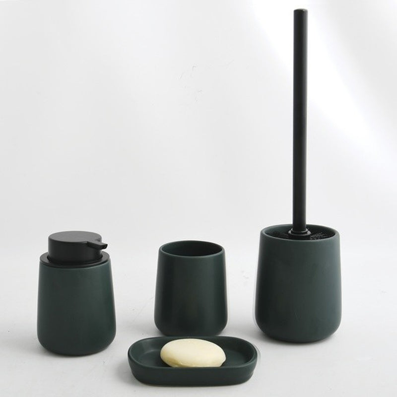 Scopino con supporto in ceramica modello Maonie - Verde Scuro by CeramicStore | Lo specialista del tuo bagno