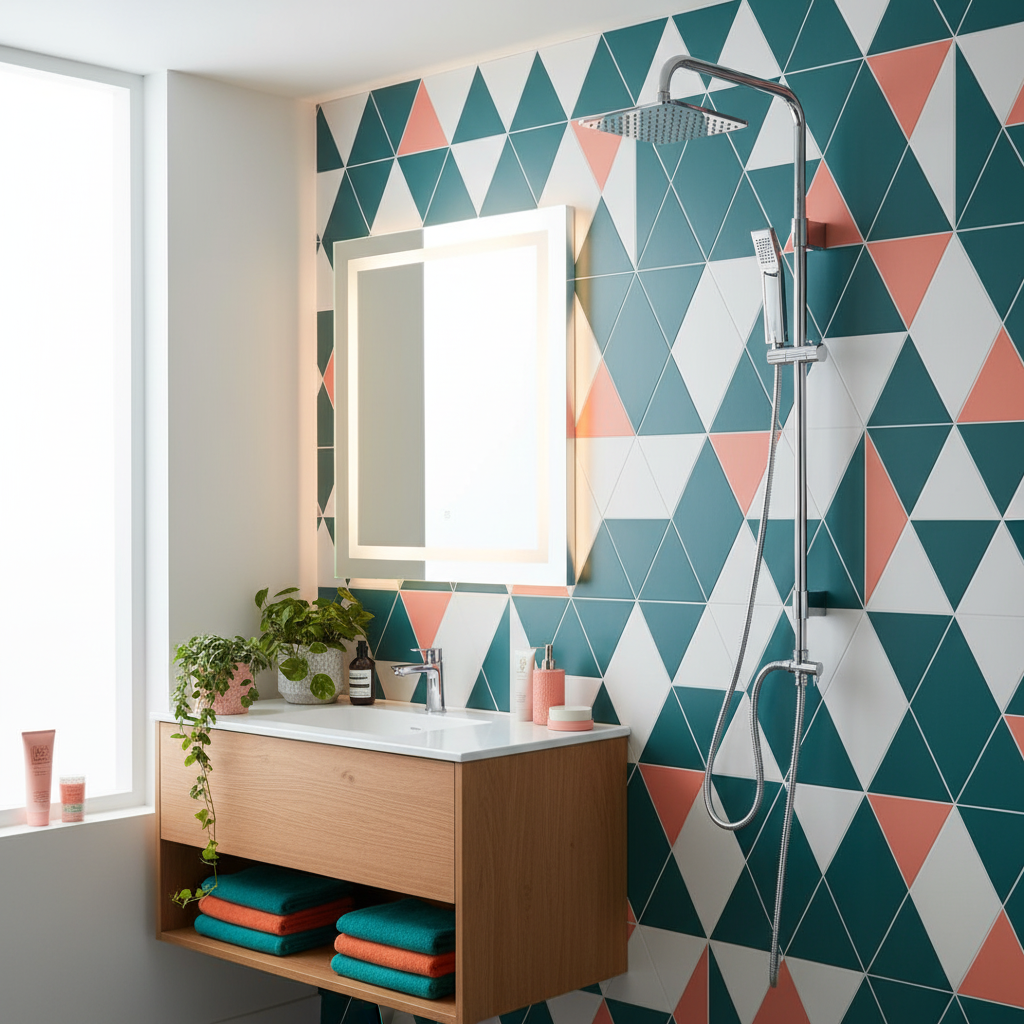 Colonna doccia in ottone con soffione 20x20 e deviatore modello Malta 2 di Weiss Stern - Cromo