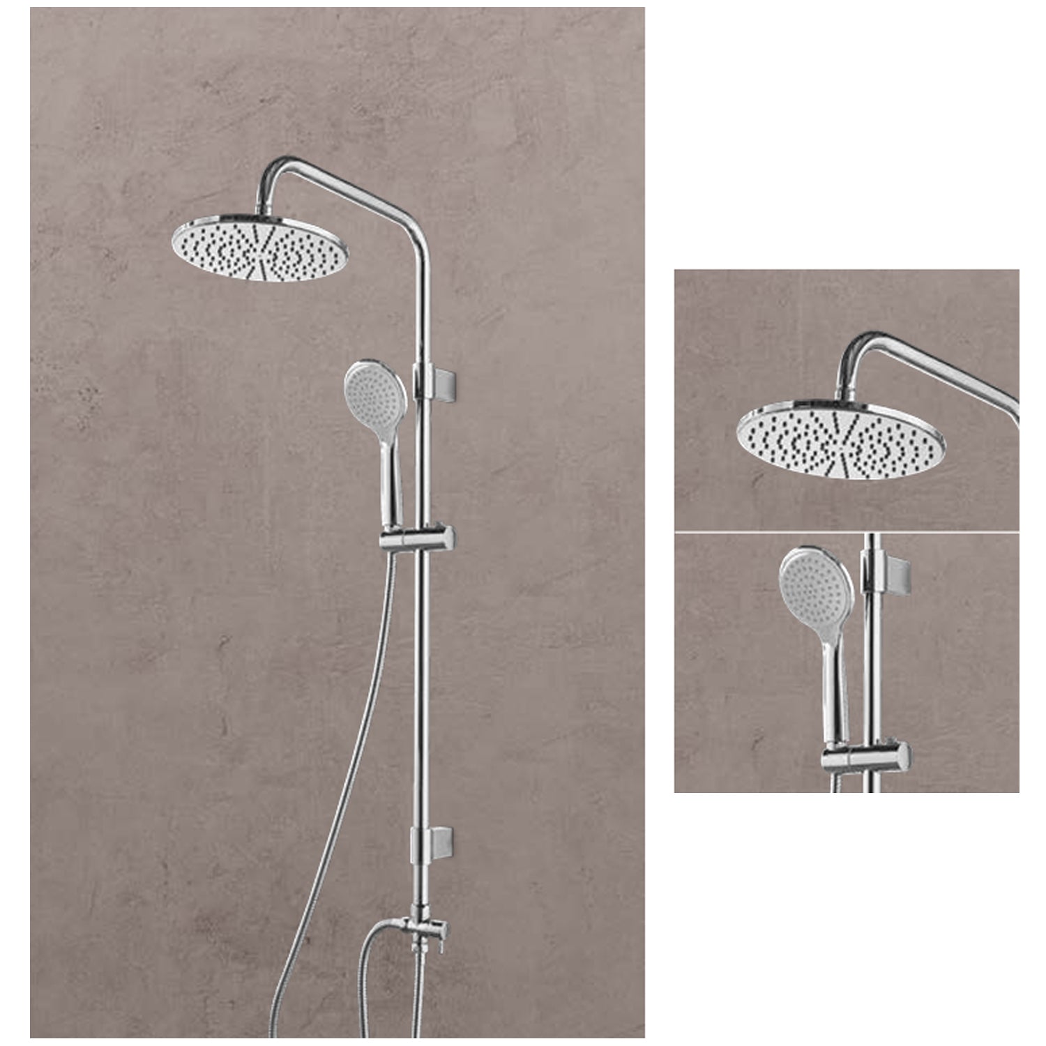Colonna doccia con soffione tondo à˜220 mm e deviatore modello Milos 2 di Weiss Stern - Cromo by CeramicStore | Lo specialista del tuo bagno