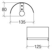 Portarotolo coperto Lineabeta modello Baketo Ottone rifinitura cromata