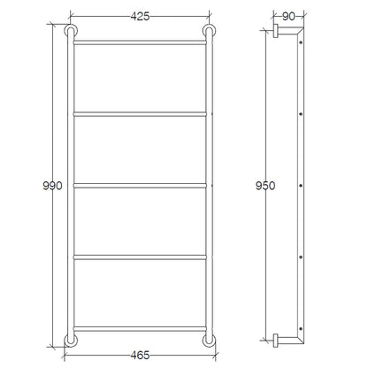 Scaletta porta asciugamani a muro Lineabeta collezione Baketo in ottone cromato by CeramicStore | Lo specialista del tuo bagno