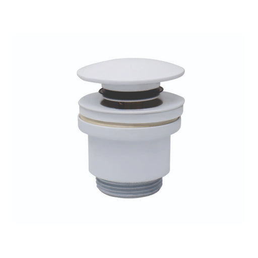 Piletta click clack con tappo in ceramica di colore bianco opaco 1"1/4 by CeramicStore | Lo specialista del tuo bagno