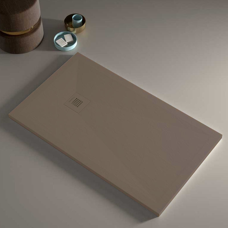Piatto doccia in resina modello Plus 90x120cm taupe ardesia by CeramicStore | Lo specialista del tuo bagno