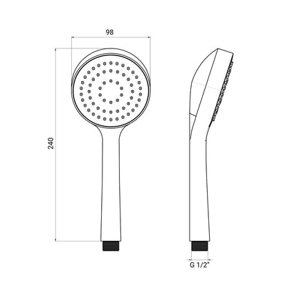 Doccia Alisso monogetto in abs anticalcare by CeramicStore | Lo specialista del tuo bagno