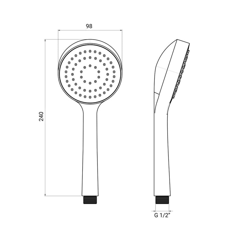 Doccia Alisso monogetto in abs anticalcare bronzo by CeramicStore | Lo specialista del tuo bagno