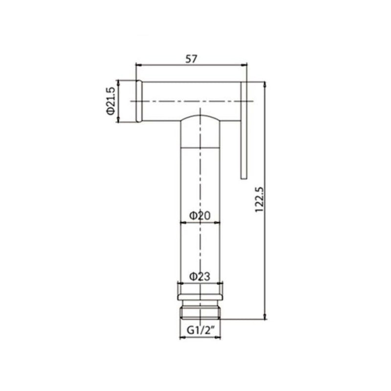 Doccia shut off Reflex in ottone attacco 1/2M by CeramicStore | Lo specialista del tuo bagno
