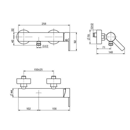 Miscelatore doccia monocomando FIMA modello Matrix finitura Cromo lucido by CeramicStore | Lo specialista del tuo bagno