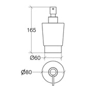 Dosasapone manuale 300 ml Napie di Lineabeta in Vetro Acidato