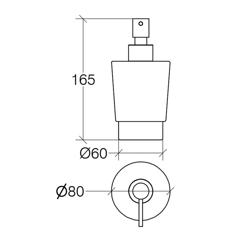 Dosasapone manuale 300 ml Napie di Lineabeta in Vetro Acidato