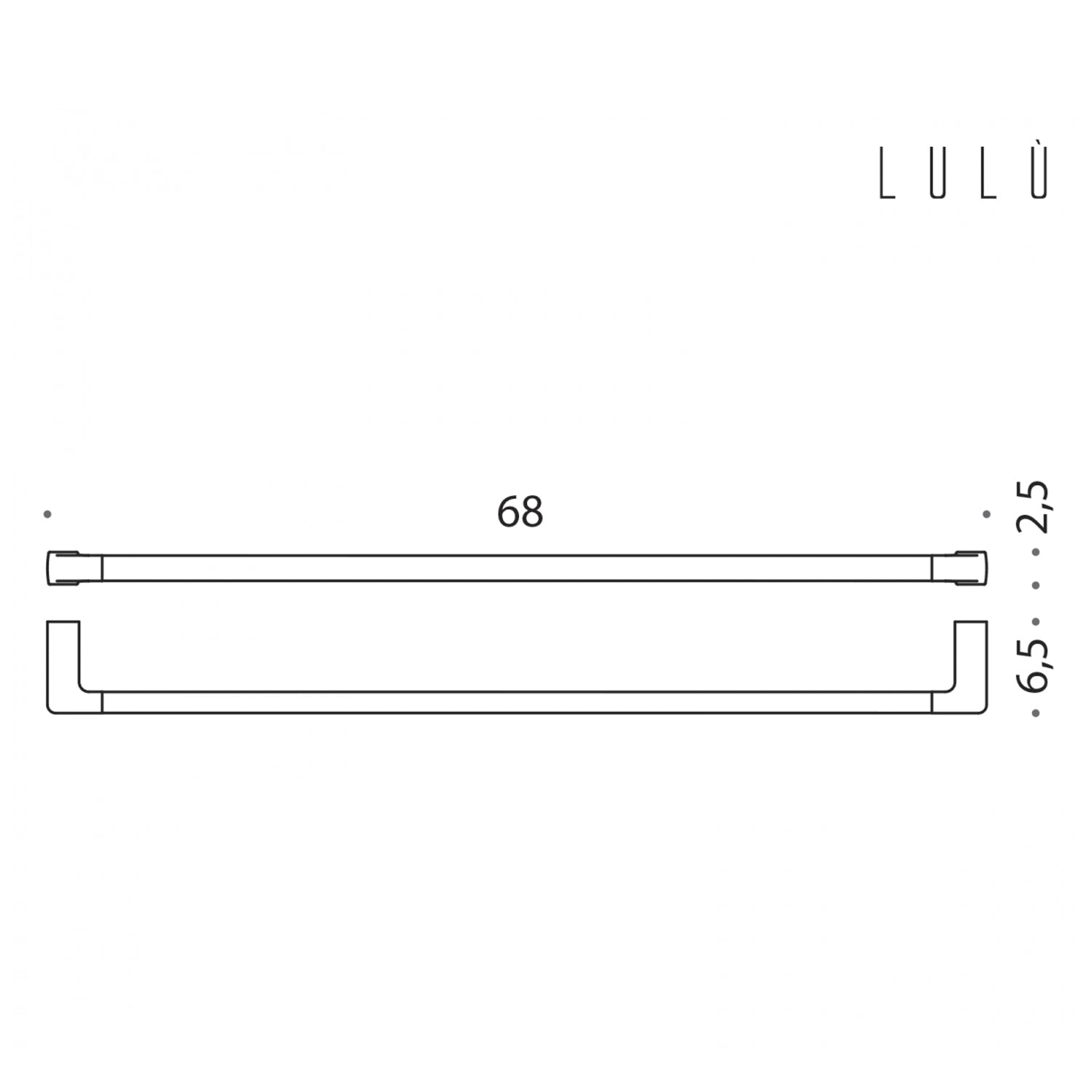 Porta salvietta 68cm in ottone collezione Lulà¹ di Colombo Design by CeramicStore | Lo specialista del tuo bagno