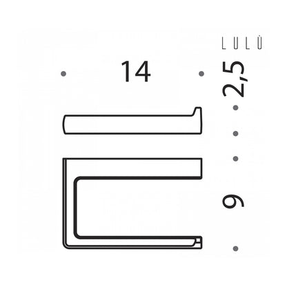 Porta rotolo in ottone collezione Lulà¹ di Colombo Design