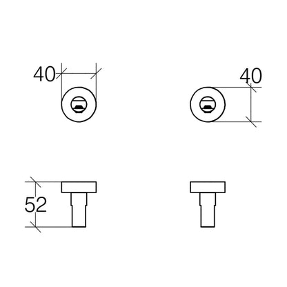 Coppia di supporti per mensola a parete in ottone verniciato nero di Lineabeta collezione Baketo by CeramicStore | Lo specialista del tuo bagno