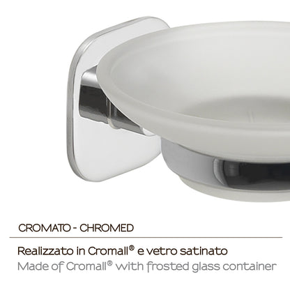Portasapone in acciaio inox e cromall Teide di Gedy - Cromato by CeramicStore | Lo specialista del tuo bagno