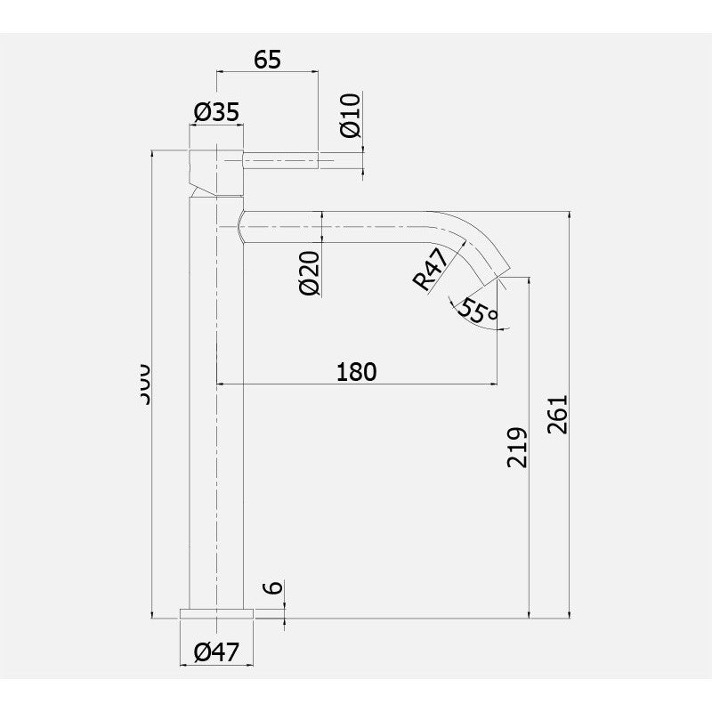 Miscelatore lavabo alto Paffoni Steel senza scarico