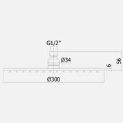 Soffione doccia tondo Paffoni Steel diametro 30 cm by CeramicStore | Lo specialista del tuo bagno