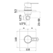 Miscelatore incasso doccia Paffoni Ringo com corpo interno, piastra e leva by CeramicStore | Lo specialista del tuo bagno