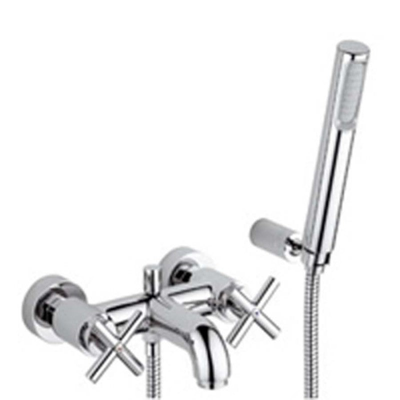 Gruppo vasca Paffoni Quattro con set doccia ottone cromato by CeramicStore | Lo specialista del tuo bagno