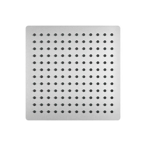 Soffione doccia quadro ultra slim acciaio inox cm 30x30 spessore 2 mm