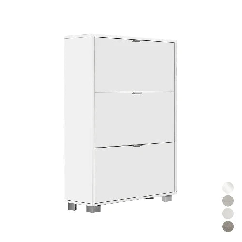 Scarpiera con 3 ribalte in nobilitato cm l76xh118xp30 olmo perla