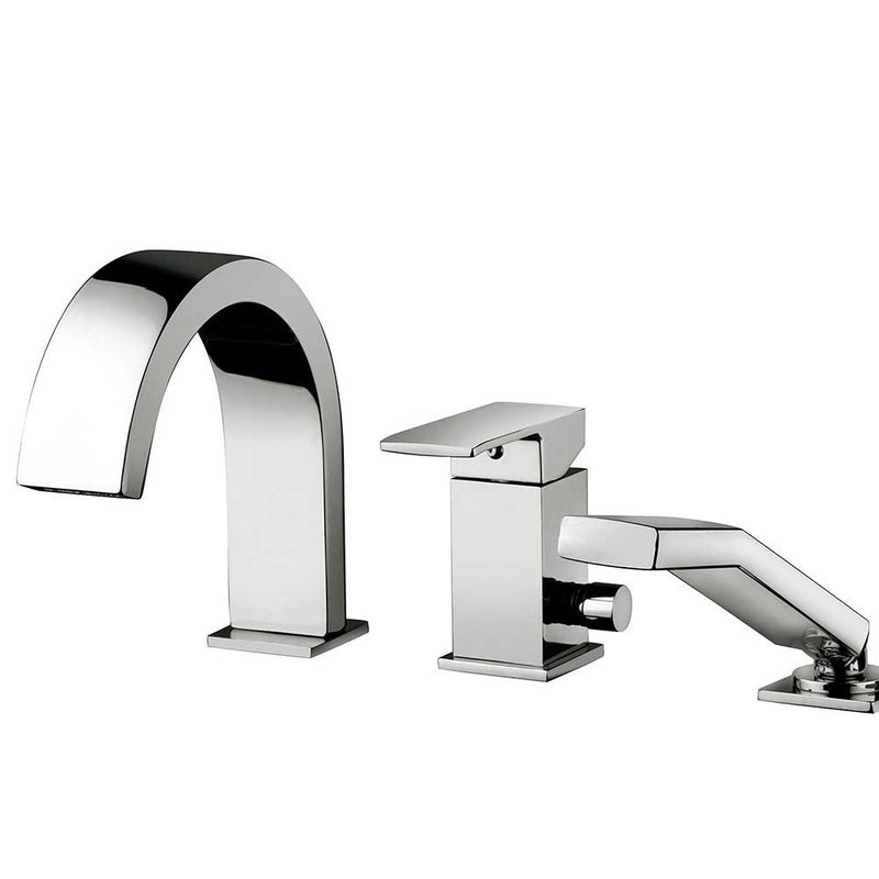 Miscelatore bordo vasca Paffoni Elle con set doccia e bocca di erogazione by CeramicStore | Lo specialista del tuo bagno
