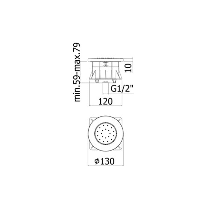 Soffione doccia tondo Paffoni in ABS anticalcare cromato diametro 130 mm by CeramicStore | Lo specialista del tuo bagno