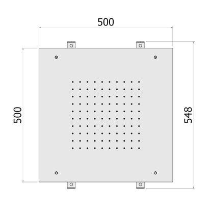 Soffione doccia quadrato a soffitto 50x50 cm Paffoni Boston by CeramicStore | Lo specialista del tuo bagno