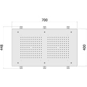 Soffione doccia ad incasso rettangolare Paffoni Miami 70x40 cm by CeramicStore | Lo specialista del tuo bagno