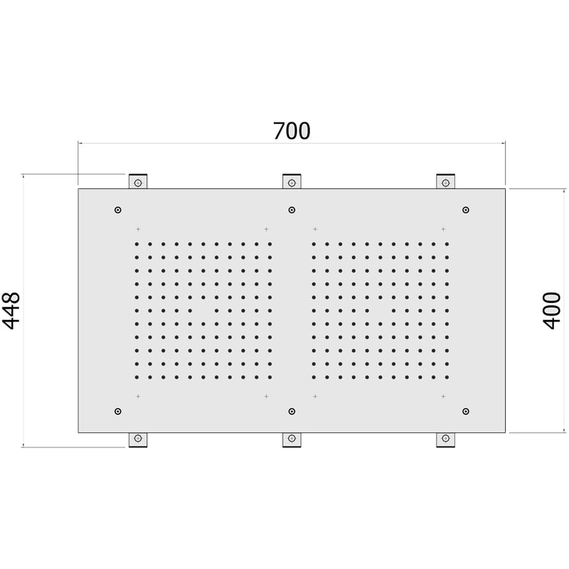 Soffione doccia ad incasso rettangolare Paffoni Miami 70x40 cm by CeramicStore | Lo specialista del tuo bagno
