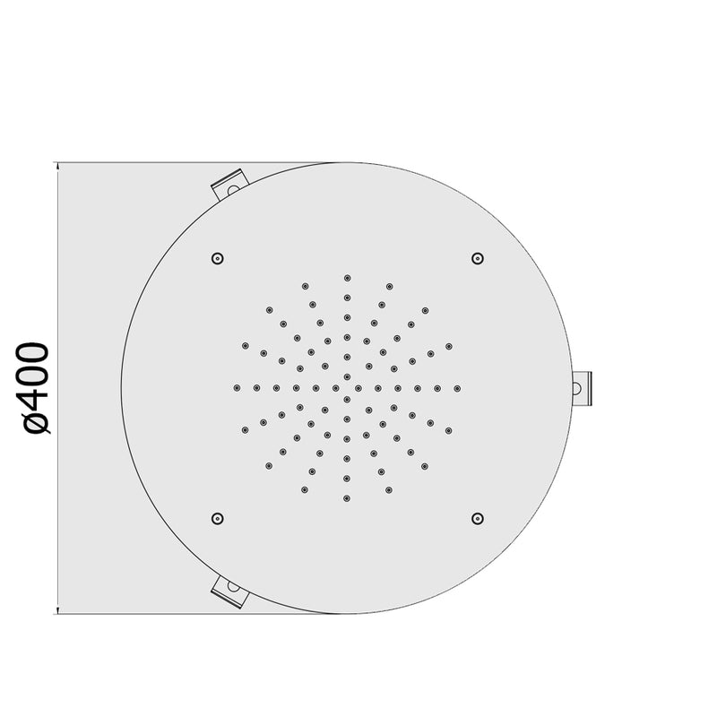 Soffione doccia tondo ad incasso Paffoni Los Angeles finitura cromata by CeramicStore | Lo specialista del tuo bagno