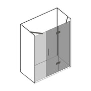 Box doccia a nicchia apertura a battente DESTRA cm 90+75 modello Atlas in cristallo temperato mm 8 by CeramicStore | Lo specialista del tuo bagno