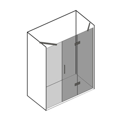 Box doccia a nicchia apertura a battente DESTRA cm 100+90 modello Atlas in cristallo temperato mm 8 by CeramicStore | Lo specialista del tuo bagno