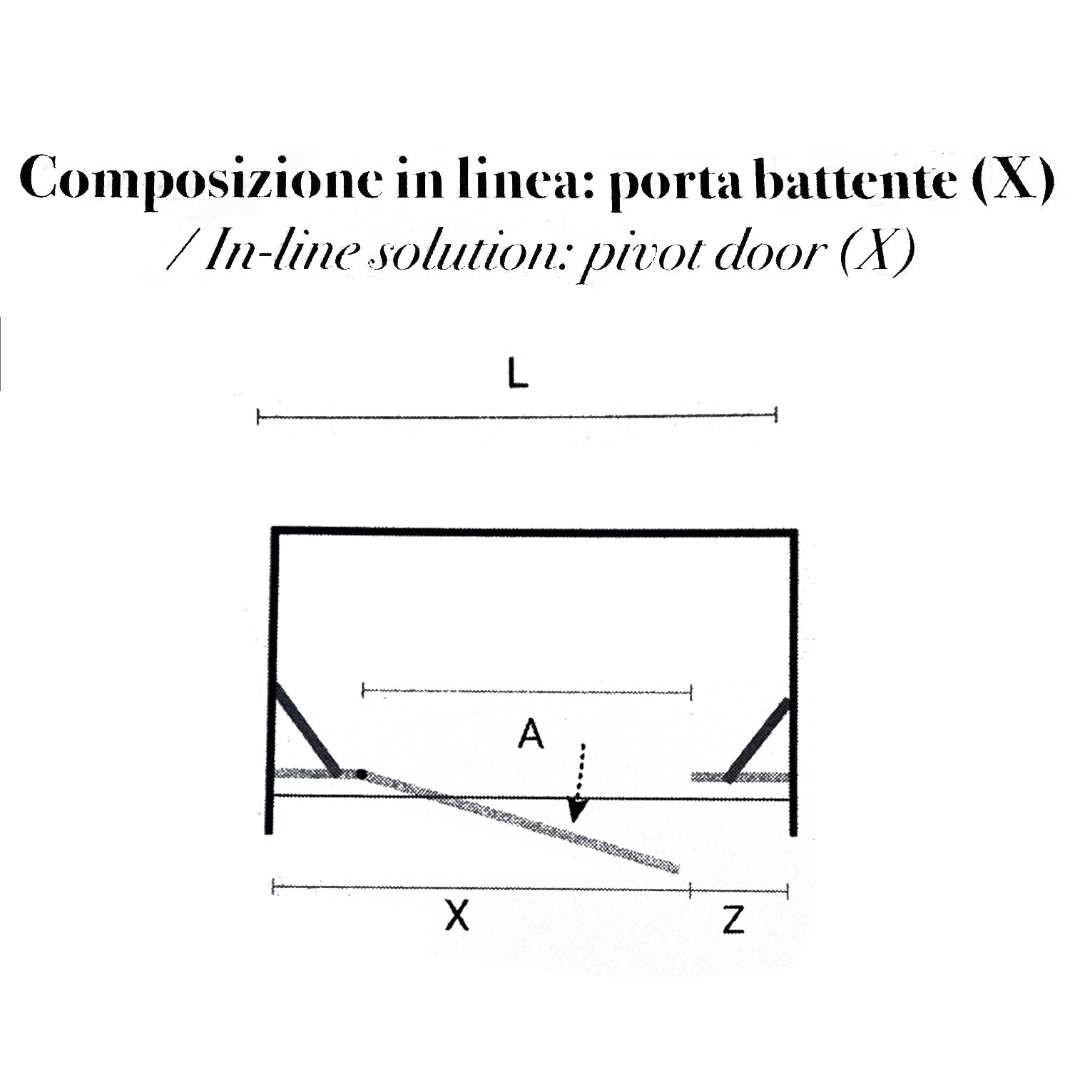 Box doccia a nicchia apertura a battente SINISTRA cm 100+90 modello Atlas in cristallo temperato mm 8 by CeramicStore | Lo specialista del tuo bagno