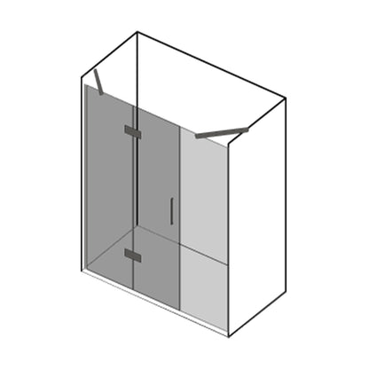 Box doccia a nicchia apertura a battente SINISTRA cm 100+90 modello Atlas in cristallo temperato mm 8 by CeramicStore | Lo specialista del tuo bagno