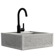 Lavello da esterno in cemento martellinato grigio cm 45x42x16h cm modello Navarra by CeramicStore | Lo specialista del tuo bagno