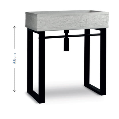 Supporto in acciaio zincato verniciato nero per lavabi da esterno cm 45x65h modello Take by CeramicStore | Lo specialista del tuo bagno