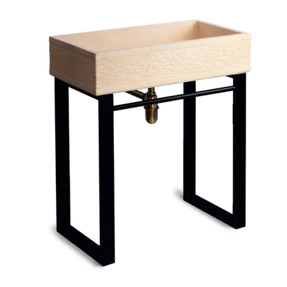 Supporto in acciaio zincato verniciato nero per lavabi da esterno cm 65x65h modello Take by CeramicStore | Lo specialista del tuo bagno