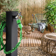 Punto acqua a terra con doppio rubinetto in alluminio verniciato nero modello London by CeramicStore | Lo specialista del tuo bagno