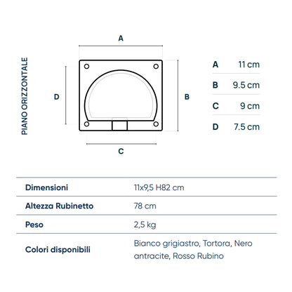 Punto acqua a terra con rubinetto in alluminio verniciato tortora modello Fasten by CeramicStore | Lo specialista del tuo bagno