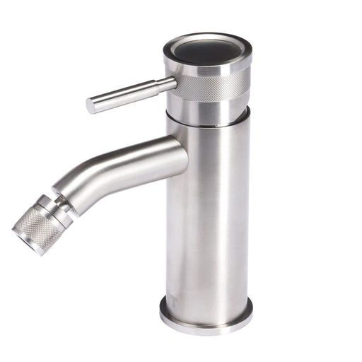 Rubinetto miscelatore Bidet  in acciaio inox 316L Finitura Spazzolata senza scarico e bocca di erogazione con anticalcare