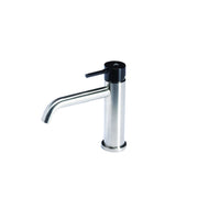Rubinetto miscelatore Lavabo senza scarico  in acciaio inox Finitura Spazzolata con Maniglia colore Carbone Tubico Colorado