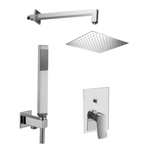 Set soffione doccia quadrato e braccio doccia quadrato con miscelatore incasso tilt e set duplex doccia Cromo Paffoni by CeramicStore | Lo specialista del tuo bagno