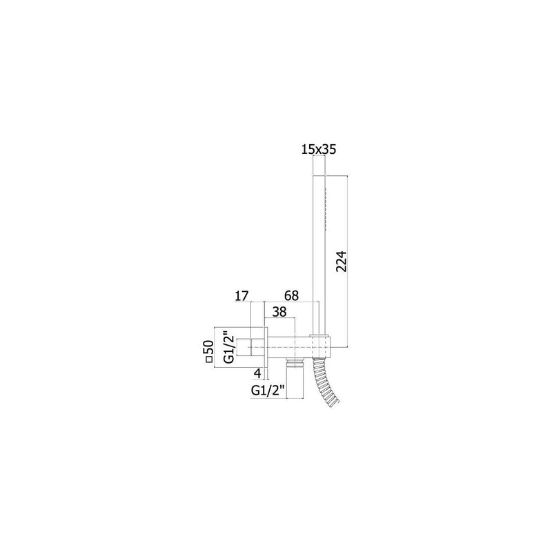 Set soffione doccia quadrato e braccio doccia quadrato con miscelatore incasso tilt e set duplex doccia Cromo Paffoni