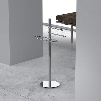 Piantana con 3 portasalviette in ottone cromato Isole di Colombo Design