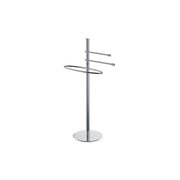 Piantana con 3 portasalviette in ottone cromato Isole di Colombo Design
