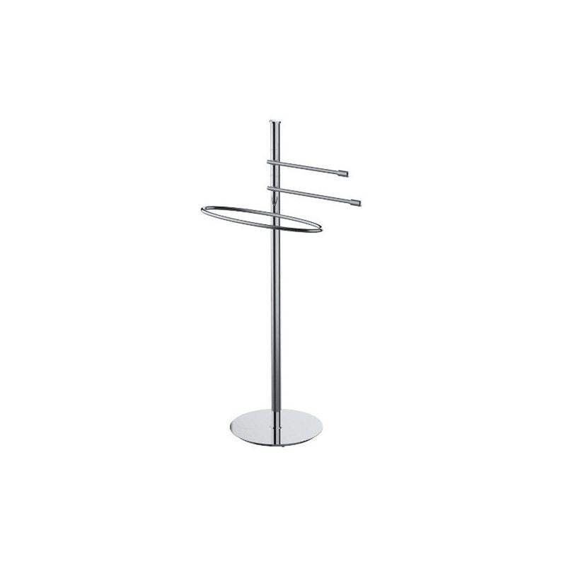 Piantana con 3 portasalviette in ottone cromato Isole di Colombo Design
