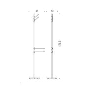 Piantana con 2 portasalviette e 2 appendini in ottone cromato Isole di Colombo Design