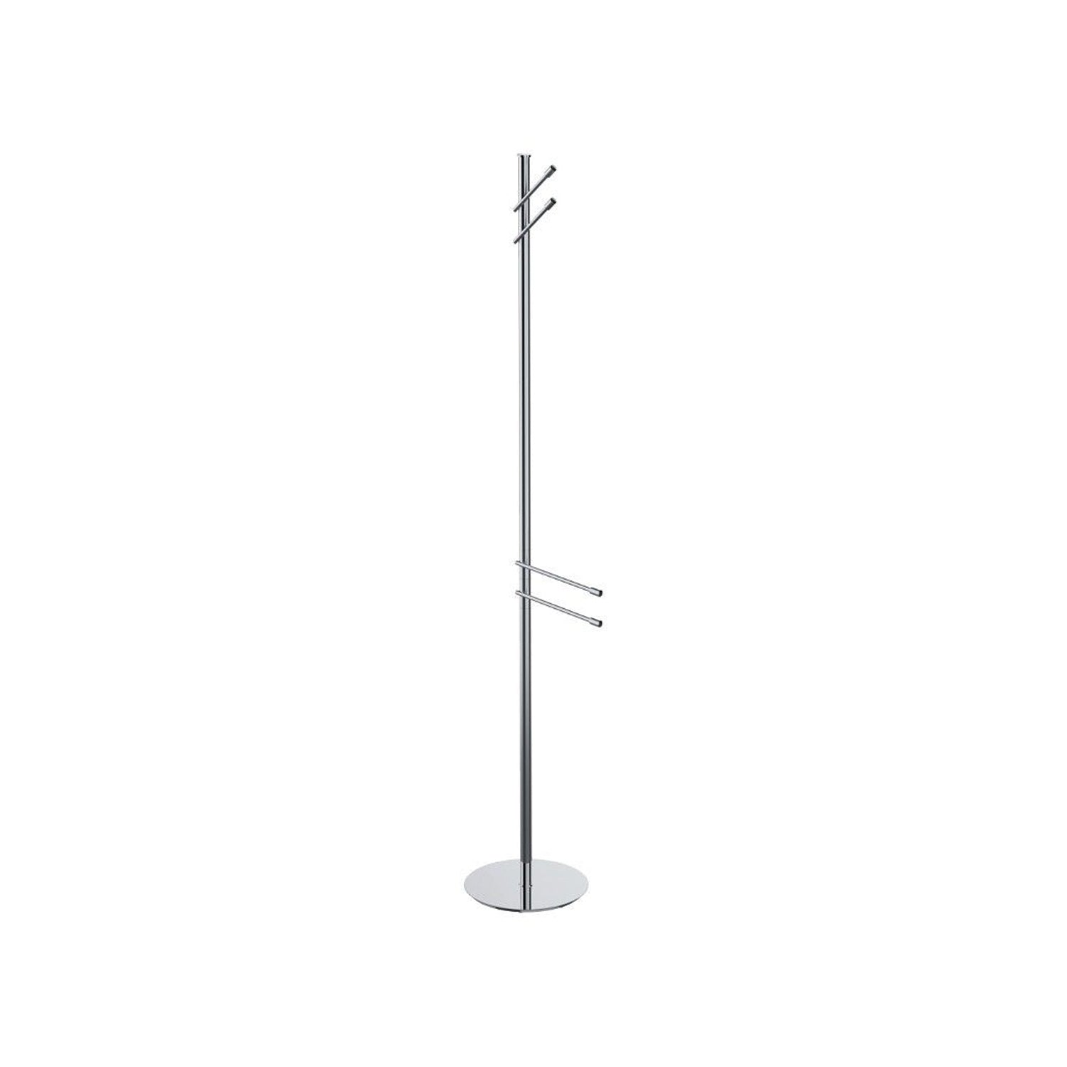 Piantana con 2 portasalviette e 2 appendini in ottone cromato Isole di Colombo Design