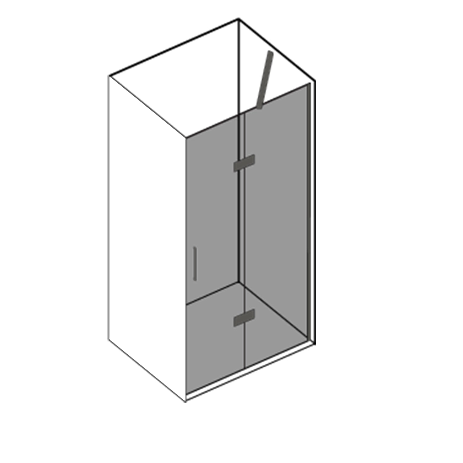 Porta doccia battente versione destra cm 70 modello Atlas in cristallo temperato mm 8 by CeramicStore | Lo specialista del tuo bagno